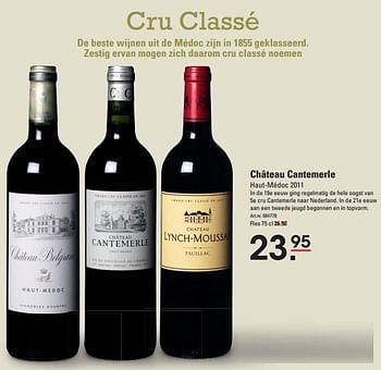 Aanbiedingen Château cantemerle - Rode wijnen - Geldig van 08/10/2015 tot 26/10/2015 bij Sligro