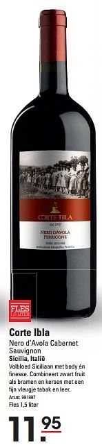 Aanbiedingen Corte ibla nero d`avola cabernet sauvignon - Rode wijnen - Geldig van 08/10/2015 tot 26/10/2015 bij Sligro