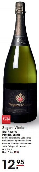 Aanbiedingen Segura viudas brut reserva - Schuimwijnen - Geldig van 08/10/2015 tot 26/10/2015 bij Sligro