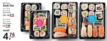 Aanbiedingen Beij ching sushi set - Beij Ching - Geldig van 08/10/2015 tot 26/10/2015 bij Sligro