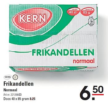 Aanbiedingen Frikandellen normaal - Kern - Geldig van 08/10/2015 tot 26/10/2015 bij Sligro