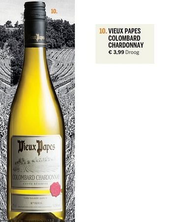 Aanbiedingen Vieux papes colombard chardonnay - Witte wijnen - Geldig van 24/09/2015 tot 30/11/2015 bij Deen Supermarkten