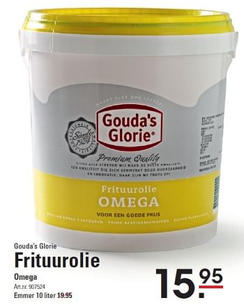 Aanbiedingen Gouda`s glorie frituurolie omega - Gouda's Glorie - Geldig van 08/10/2015 tot 26/10/2015 bij Sligro