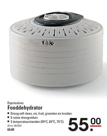 Aanbiedingen Espressions fooddehydrator - Espressions - Geldig van 08/10/2015 tot 26/10/2015 bij Sligro