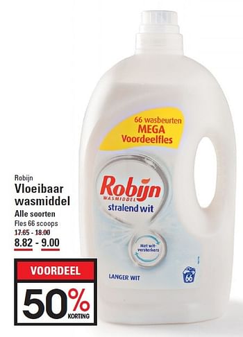 Aanbiedingen Robijn vloeibaar wasmiddel - Robijn - Geldig van 08/10/2015 tot 26/10/2015 bij Sligro