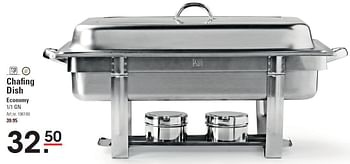 Aanbiedingen Chafing dish economy 1-1 gn - TGRF - Geldig van 08/10/2015 tot 26/10/2015 bij Sligro