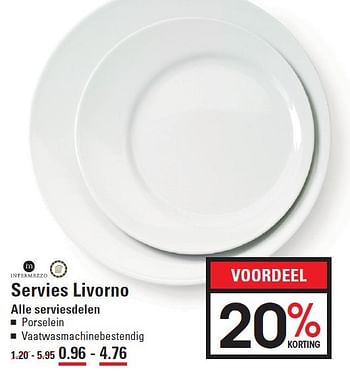 Aanbiedingen Servies livorno - Intermezzo - Geldig van 08/10/2015 tot 26/10/2015 bij Sligro