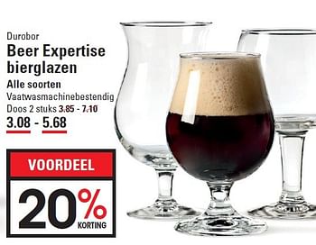 Aanbiedingen Durobor beer expertise bierglazen - Durobor - Geldig van 08/10/2015 tot 26/10/2015 bij Sligro
