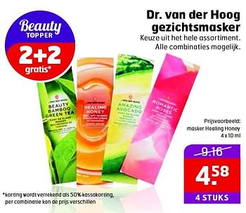 Aanbiedingen Dr. van der hoog gezichtsmasker - Dr. Van Der Hoog - Geldig van 13/10/2015 tot 25/10/2015 bij Trekpleister