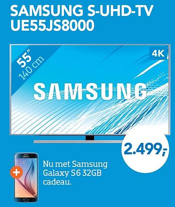 Aanbiedingen Samsung s-uhd-tv ue55js8000 - Samsung - Geldig van 01/10/2015 tot 31/10/2015 bij Coolblue