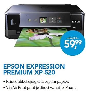 Aanbiedingen Epson expression premium xp-520 - Epson - Geldig van 01/10/2015 tot 31/10/2015 bij Coolblue
