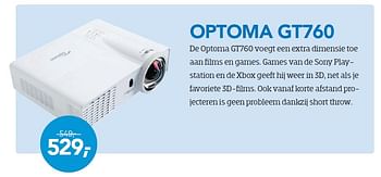 Aanbiedingen Optoma gt760 - Optoma - Geldig van 01/10/2015 tot 31/10/2015 bij Coolblue