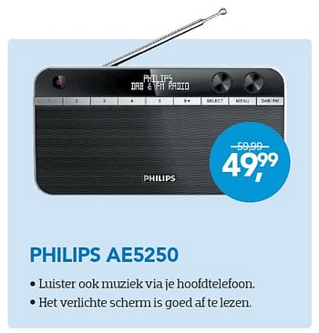 Aanbiedingen Philips ae5250 - Philips - Geldig van 01/10/2015 tot 31/10/2015 bij Coolblue