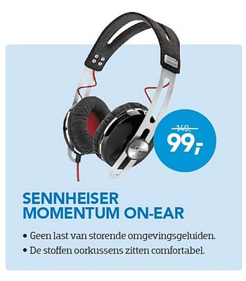 Aanbiedingen Sennheiser momentum on-ear - Sennheiser  - Geldig van 01/10/2015 tot 31/10/2015 bij Coolblue