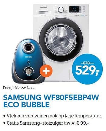 Aanbiedingen Samsung wf80f5ebp4w eco bubble - Samsung - Geldig van 01/10/2015 tot 31/10/2015 bij Coolblue