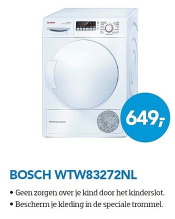 Aanbiedingen Bosch wtw83272nl - Bosch - Geldig van 01/10/2015 tot 31/10/2015 bij Coolblue