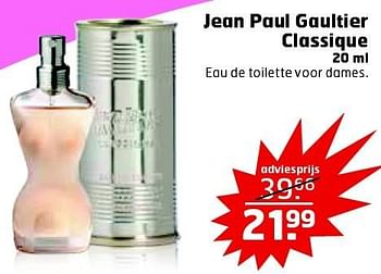 Aanbiedingen Jean paul gaultier classique - Jean Paul Gaultier - Geldig van 13/10/2015 tot 25/10/2015 bij Trekpleister