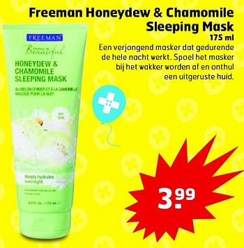 Aanbiedingen Freeman honeydew + chamomile sleeping mask - Freeman - Geldig van 13/10/2015 tot 25/10/2015 bij Trekpleister