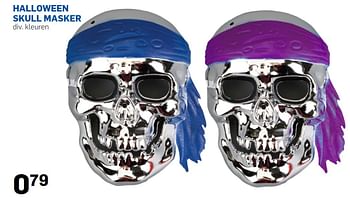 Aanbiedingen Halloween skull masker - Huismerk - Action - Geldig van 14/10/2015 tot 31/10/2015 bij Action