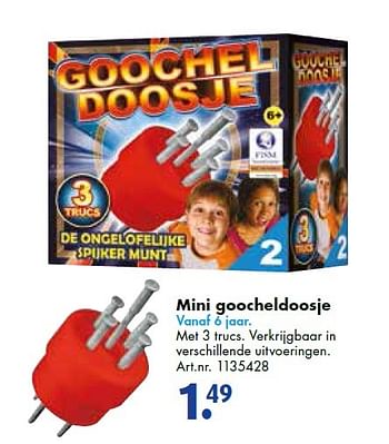 Aanbiedingen Mini goocheldoosje - Huismerk - Bart Smit - Geldig van 19/09/2015 tot 05/12/2015 bij Bart Smit