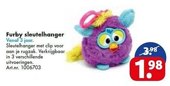 Aanbiedingen Furby sleutelhanger - Furby - Geldig van 19/09/2015 tot 05/12/2015 bij Bart Smit