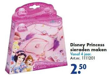 Aanbiedingen Disney princess sieraden maken - Disney Princess - Geldig van 19/09/2015 tot 05/12/2015 bij Bart Smit