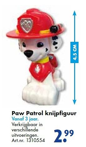 Aanbiedingen Paw patrol knijpfiguur - PAW  PATROL - Geldig van 19/09/2015 tot 05/12/2015 bij Bart Smit
