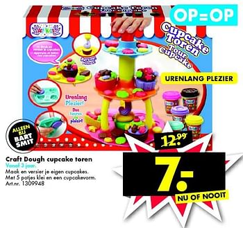 Aanbiedingen Craft dough cupcake toren - CRAFT - Geldig van 26/09/2015 tot 06/12/2015 bij Bart Smit