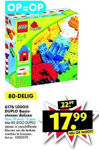 Aanbiedingen 6176 lego duplo basisstenen deluxe - Lego - Geldig van 26/09/2015 tot 06/12/2015 bij Bart Smit