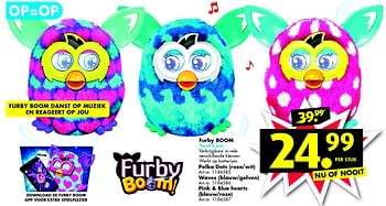 Aanbiedingen Furby boom polka dots (roze-wit) - Furby - Geldig van 26/09/2015 tot 06/12/2015 bij Bart Smit