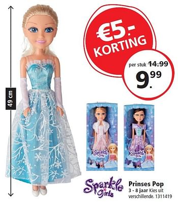 Aanbiedingen Prinses pop - Sparkle Girlz - Geldig van 21/09/2015 tot 09/12/2015 bij Intertoys