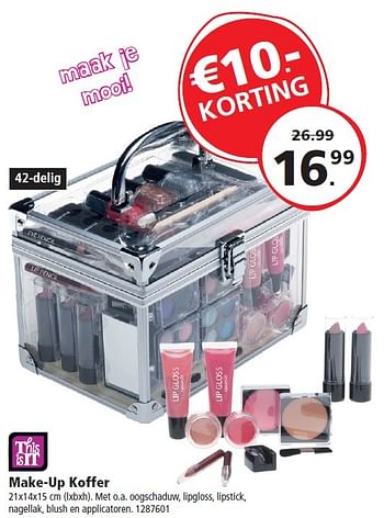 Aanbiedingen Make-up koffer - This is it - Geldig van 21/09/2015 tot 09/12/2015 bij Intertoys