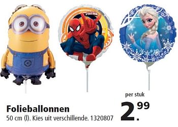 Aanbiedingen Folieballonnen - Huismerk - Intertoys - Geldig van 21/09/2015 tot 09/12/2015 bij Intertoys