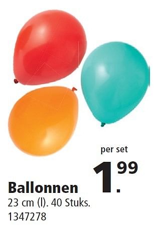 Aanbiedingen Ballonnen - Huismerk - Intertoys - Geldig van 21/09/2015 tot 09/12/2015 bij Intertoys
