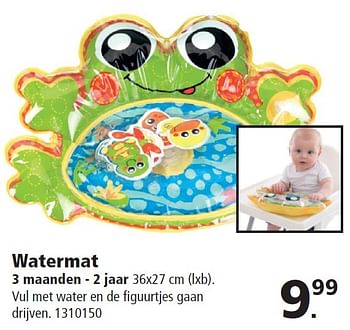 Aanbiedingen Watermat - Playgro - Geldig van 21/09/2015 tot 09/12/2015 bij Intertoys