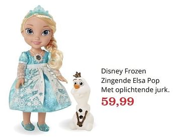 Aanbiedingen Disney frozen zingende elsa pop met oplichtende jurk. - Disney  Frozen - Geldig van 16/10/2015 tot 05/11/2015 bij Bol