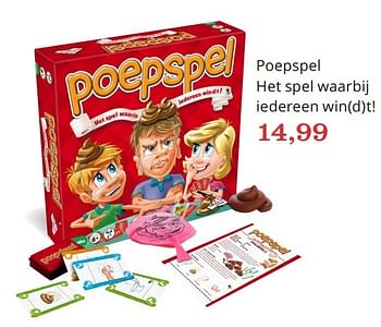 Aanbiedingen Poepspel het spel waarbij iedereen win(d)t! - Huismerk - Bol - Geldig van 16/10/2015 tot 05/11/2015 bij Bol