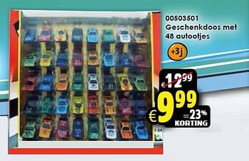 Aanbiedingen Geschenkdoos met 48 autootjes - Huismerk - Toychamp - Geldig van 24/10/2015 tot 06/12/2015 bij ToyChamp