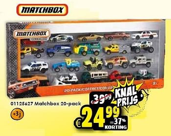 Aanbiedingen Matchbox 20-pack - Matchbox - Geldig van 24/10/2015 tot 06/12/2015 bij ToyChamp