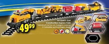 Aanbiedingen Cat construction express train - Dickie - Geldig van 24/10/2015 tot 06/12/2015 bij ToyChamp