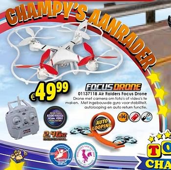 Aanbiedingen Air raiders focus drone - Air Raiders - Geldig van 24/10/2015 tot 06/12/2015 bij ToyChamp