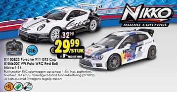 Aanbiedingen Porsche 911 gt3 cup - Nikko - Geldig van 24/10/2015 tot 06/12/2015 bij ToyChamp