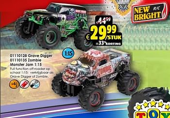 Aanbiedingen Grave digger - New Bright Toys - Geldig van 24/10/2015 tot 06/12/2015 bij ToyChamp
