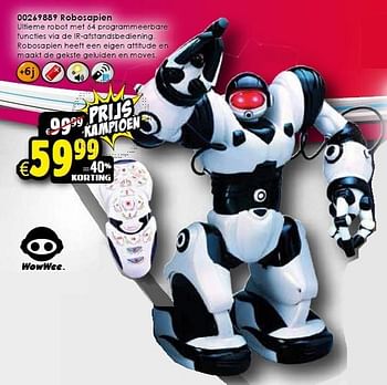 Aanbiedingen Robosapien - Wowwee - Geldig van 24/10/2015 tot 06/12/2015 bij ToyChamp