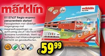 Aanbiedingen Regio-express personentrein startset - Marklin - Geldig van 24/10/2015 tot 06/12/2015 bij ToyChamp