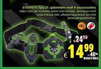 Aanbiedingen Spy2x spionriem met 4 accessoires - Spy2x - Geldig van 24/10/2015 tot 06/12/2015 bij ToyChamp