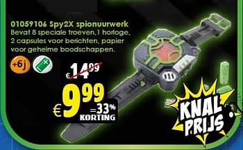 Aanbiedingen Spy2x spionuurwerk - Spy2x - Geldig van 24/10/2015 tot 06/12/2015 bij ToyChamp