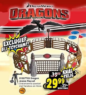 Aanbiedingen Dragon arena playset - Dreamworks - Geldig van 24/10/2015 tot 06/12/2015 bij ToyChamp