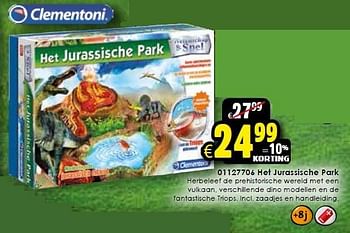 Aanbiedingen Het jurassische park - Clementoni - Geldig van 24/10/2015 tot 06/12/2015 bij ToyChamp