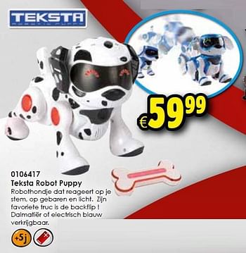 Aanbiedingen Teksta robot puppy - Teksta - Geldig van 24/10/2015 tot 06/12/2015 bij ToyChamp